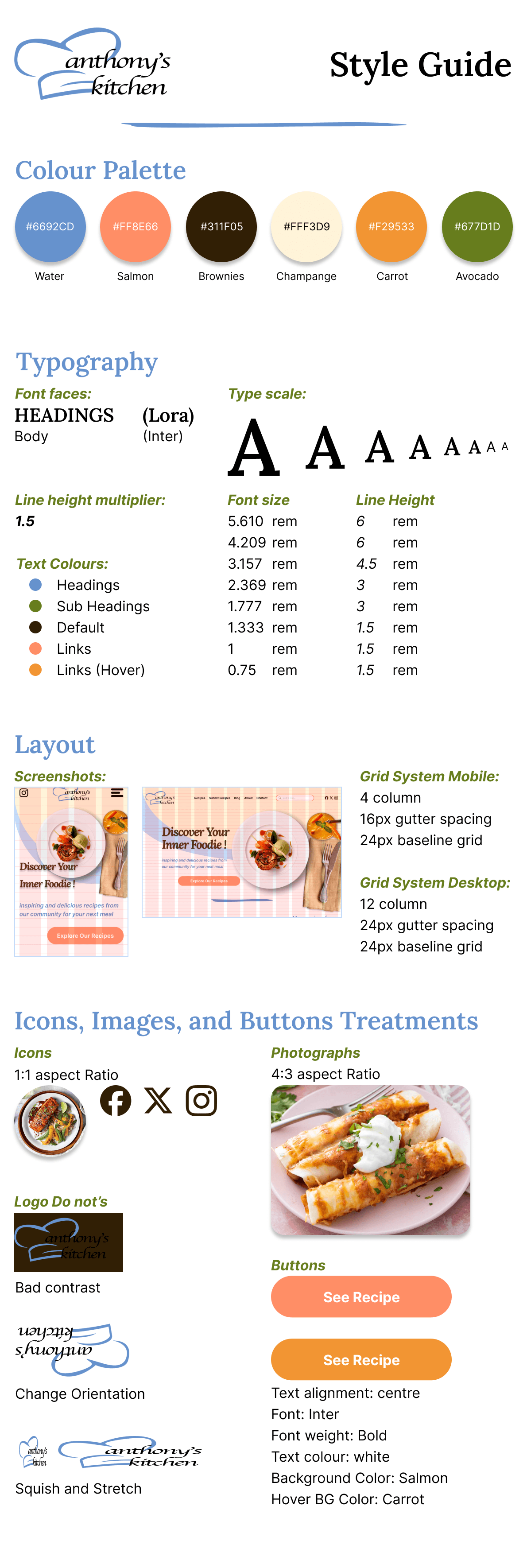 Anthony's Kitchen Style Guide