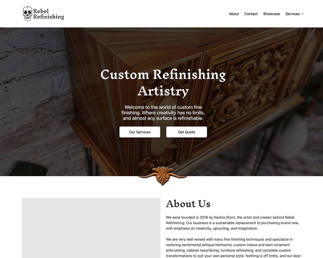 Rebel Refinishing Website feature image thumbnail