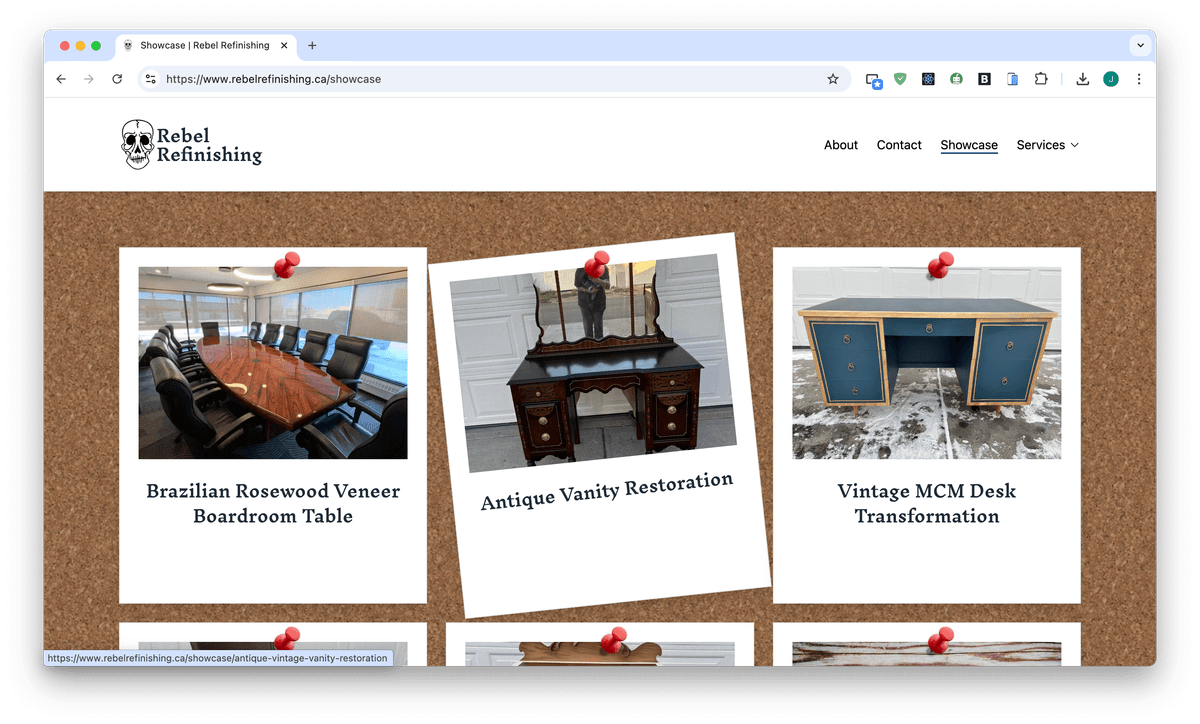 rebel refinishing project showcase page