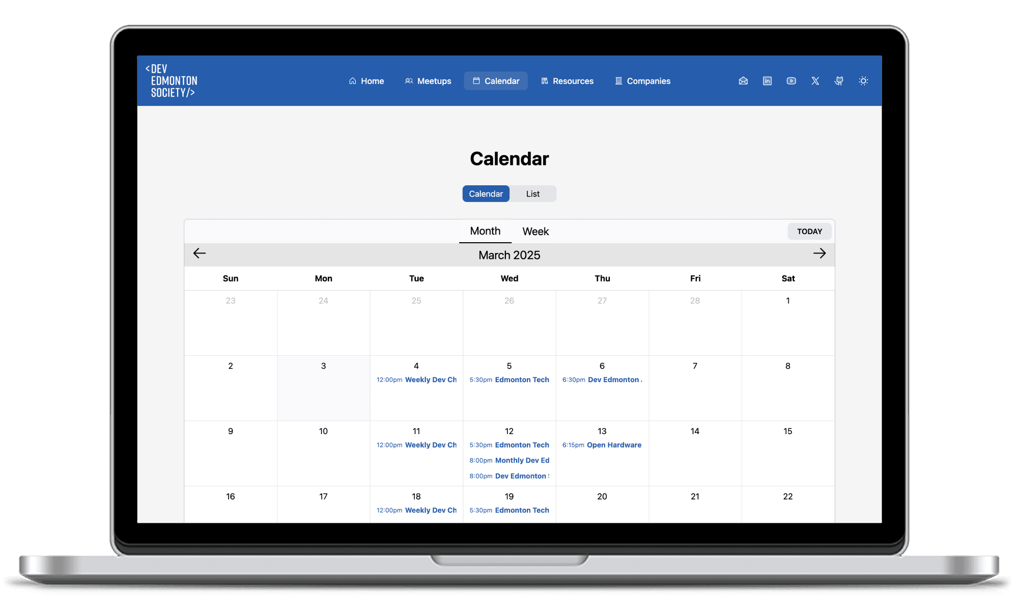 Dev Edmonton Calendar Project Feature Image